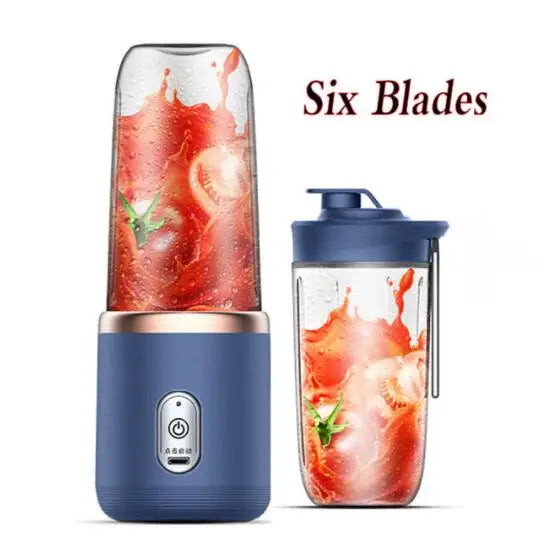 Portable Blender, USB 6 Blades - Mini Portable Blender For Good Health On-The-Go