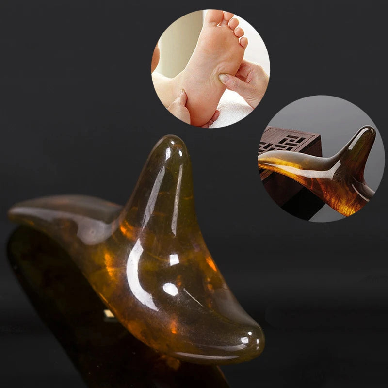 Triangle Amber Foot Massager – Shiatsu, Acupuncture & Gua Sha Therapy Tool