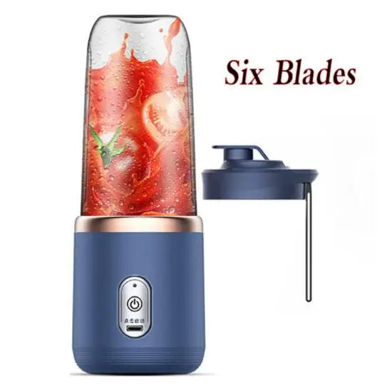 Portable Blender, USB 6 Blades - Mini Portable Blender For Good Health On-The-Go