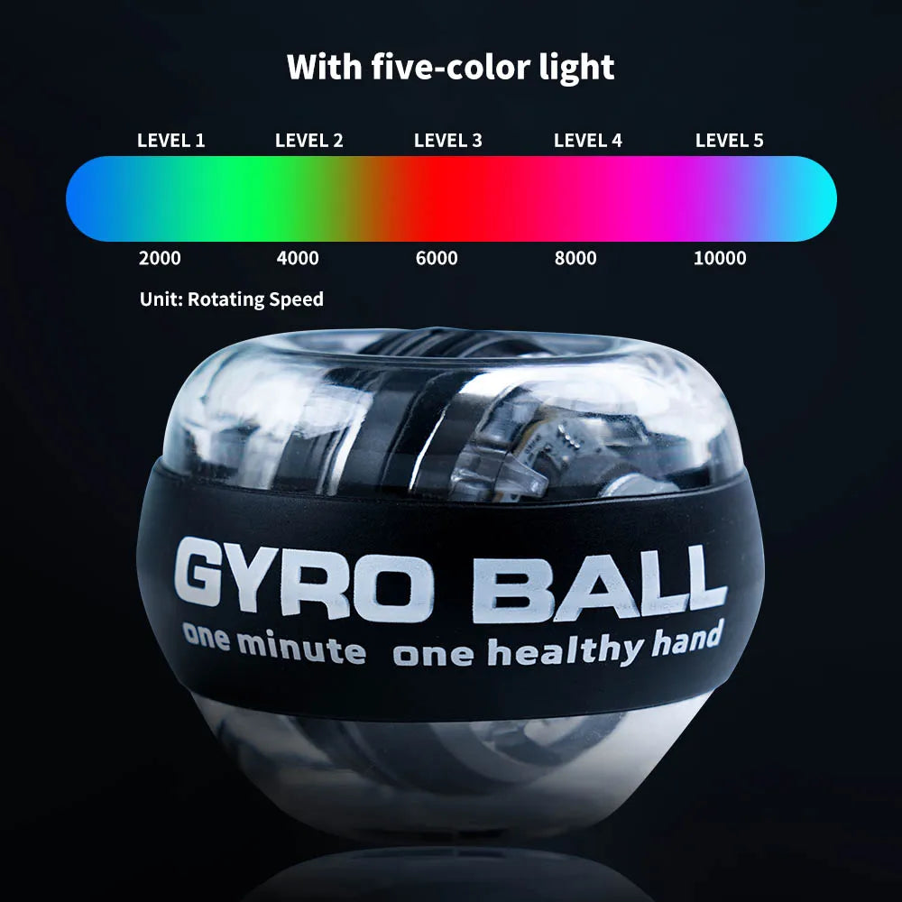 LED Wrist Gyro Ball – Auto-Start / Forearm, Hand and Wrist Strengthener