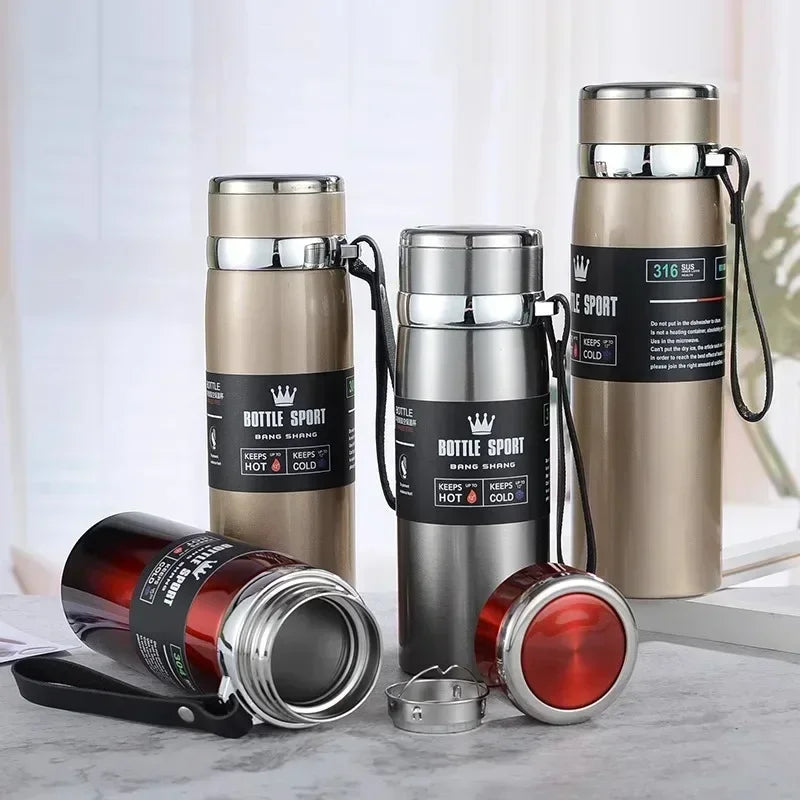 1L Thermal Water Bottle - Keep Hot or Cold / Vacuum Flask Made of Stainless Steel, BPA-Free