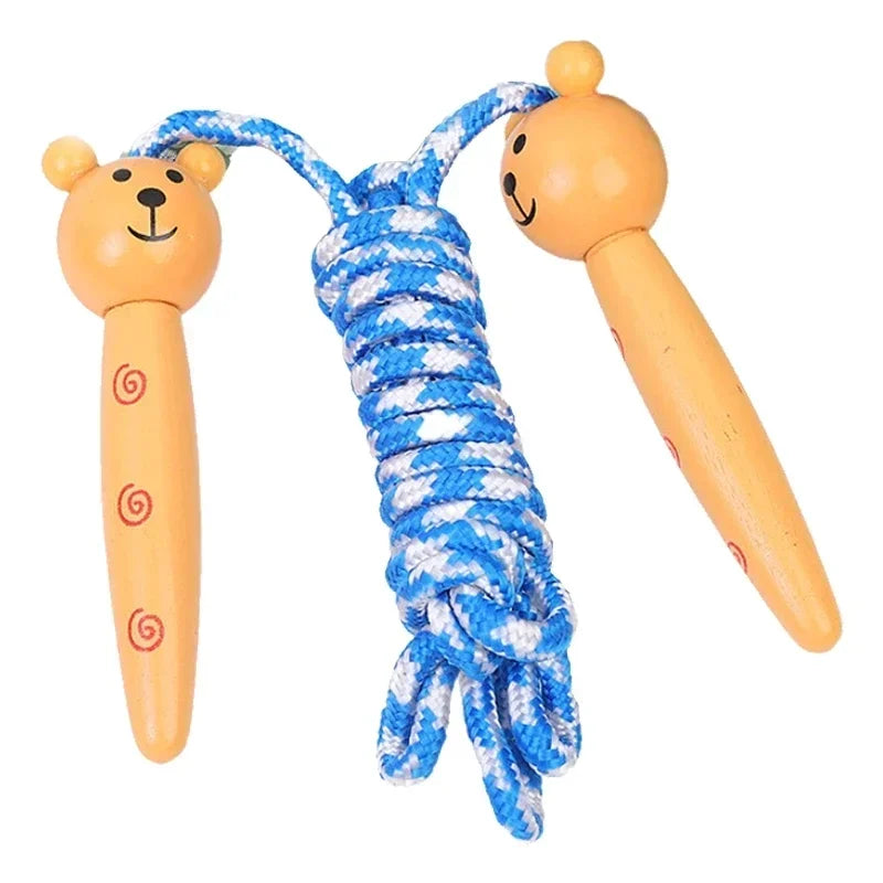 Kids Jump Rope – Cotton Skipping Rope with Wooden Handles for Fun and Fitness