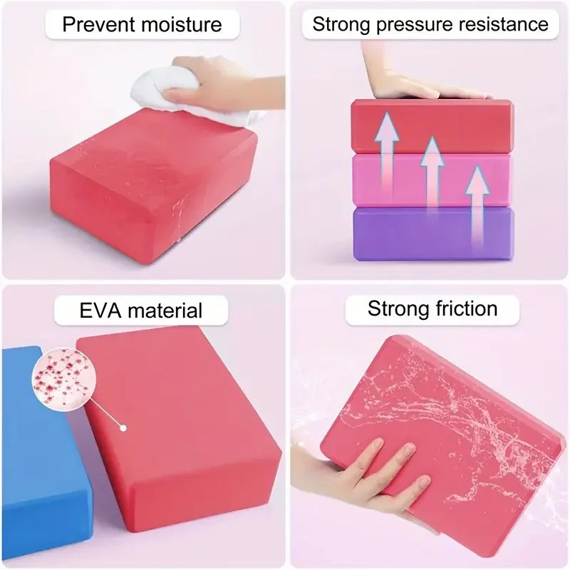 Non-Slip Yoga Block – High-Density EVA for Stability, Support and Injury Prevention