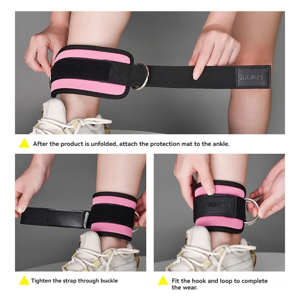 Adjustable Padded Wrist and Ankle Straps / Padded Ankle Straps with D-Rings