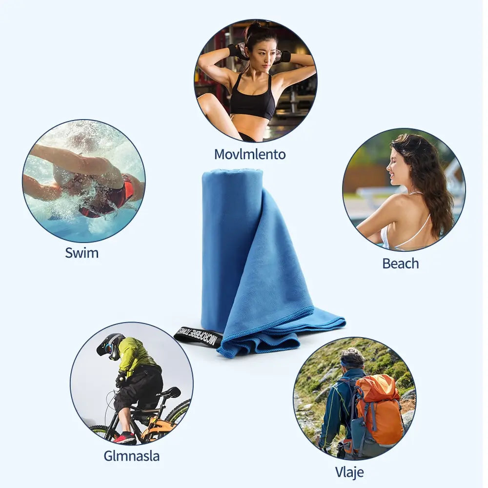 Fast-Drying Sports Towel for Travel, Yoga, Swimming and Other Activities