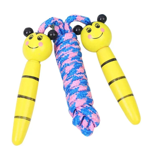 Kids Jump Rope – Cotton Skipping Rope with Wooden Handles for Fun and Fitness