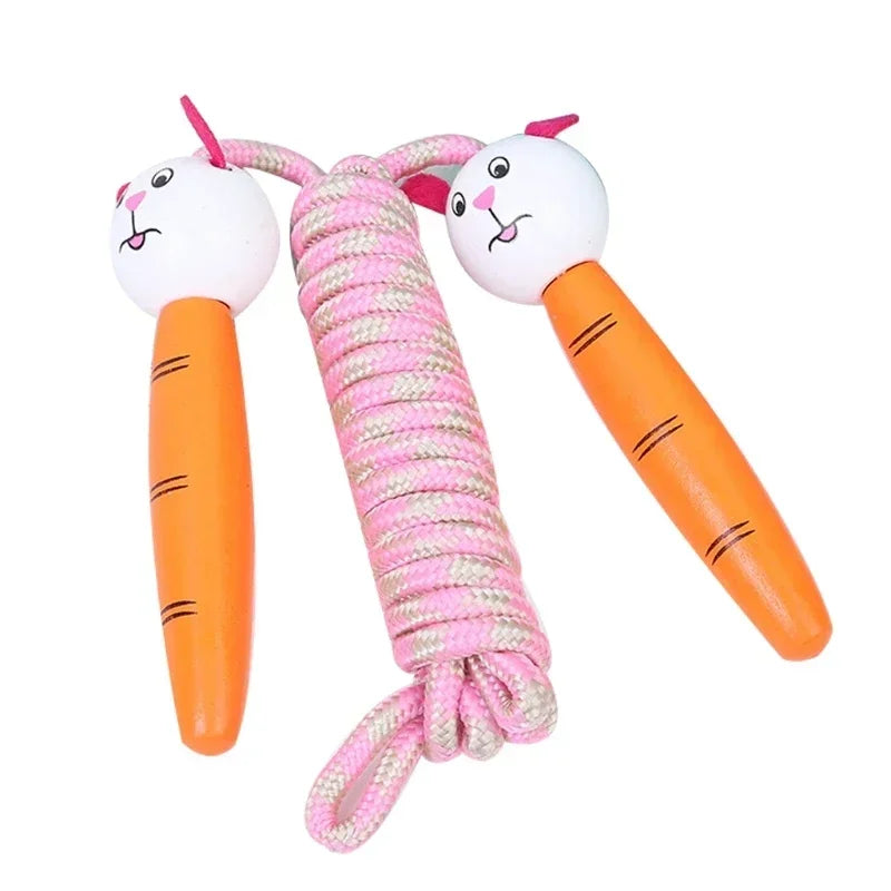 Kids Jump Rope – Cotton Skipping Rope with Wooden Handles for Fun and Fitness