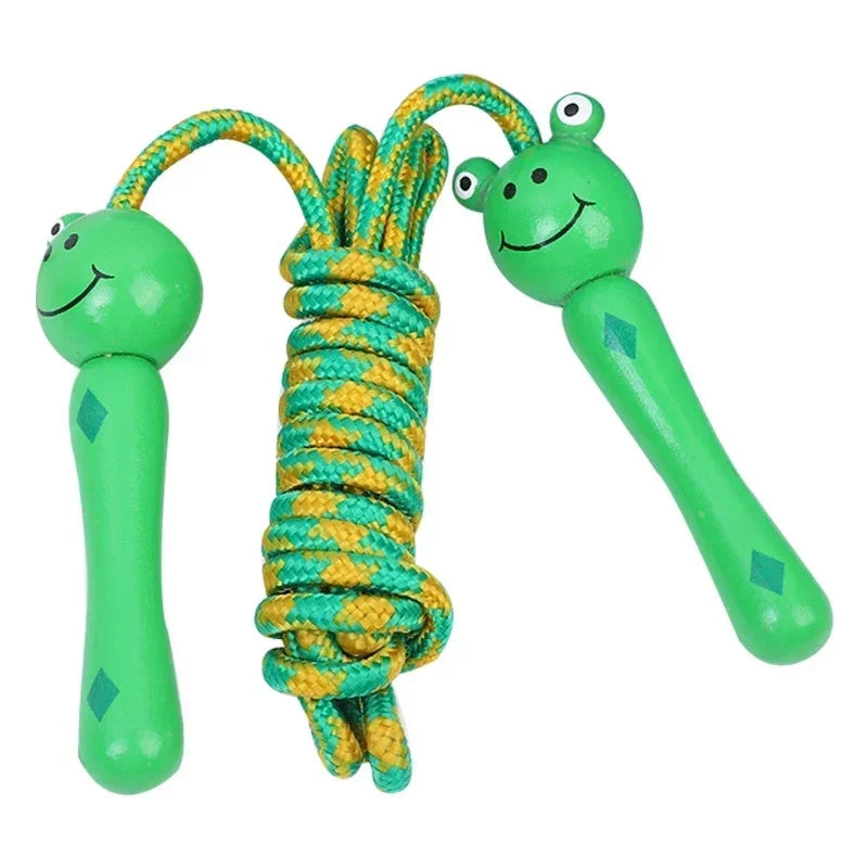 Kids Jump Rope – Cotton Skipping Rope with Wooden Handles for Fun and Fitness