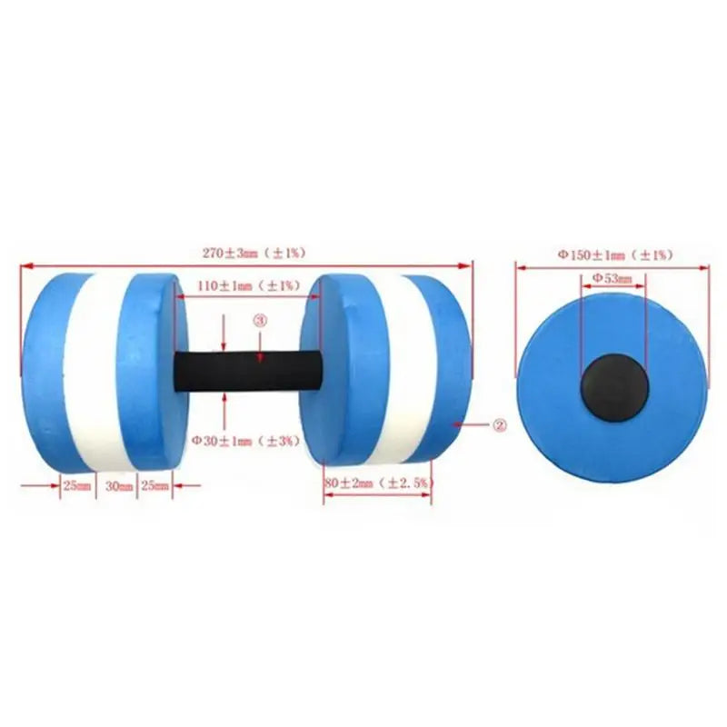 Pair of Floating Water Weights – EVA Foam Aquatic Dumbbells for Low-Impact Resistance Training