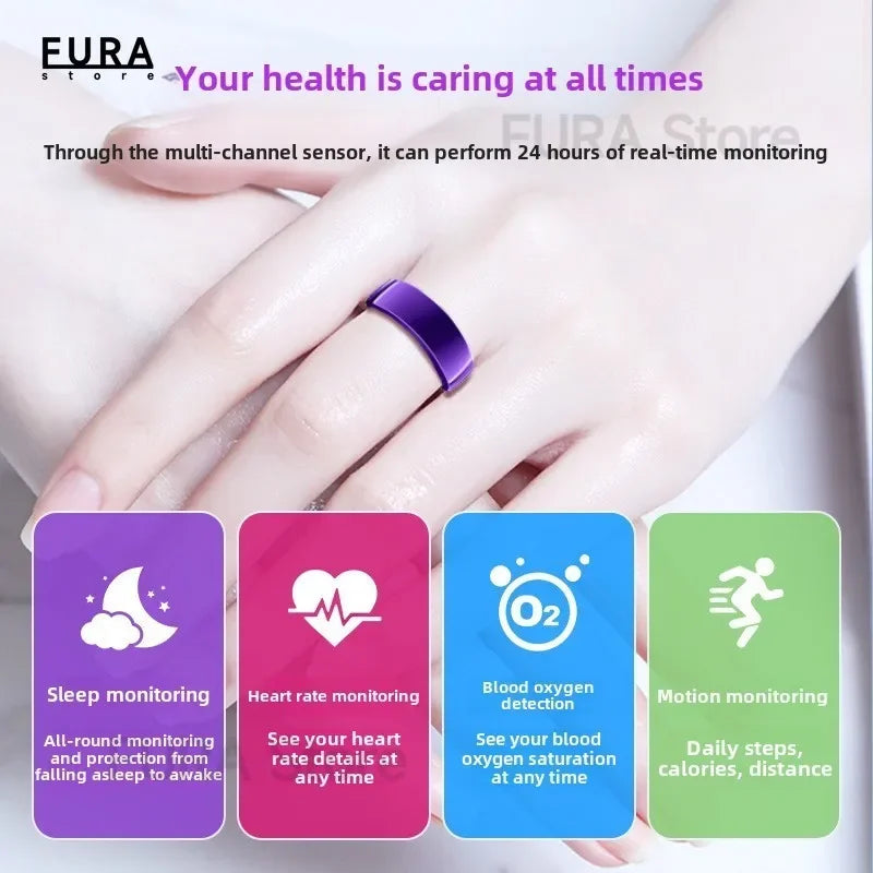 PX01 Fitness Tracker Smart Ring for Heart Rate, Blood Oxygen, & More