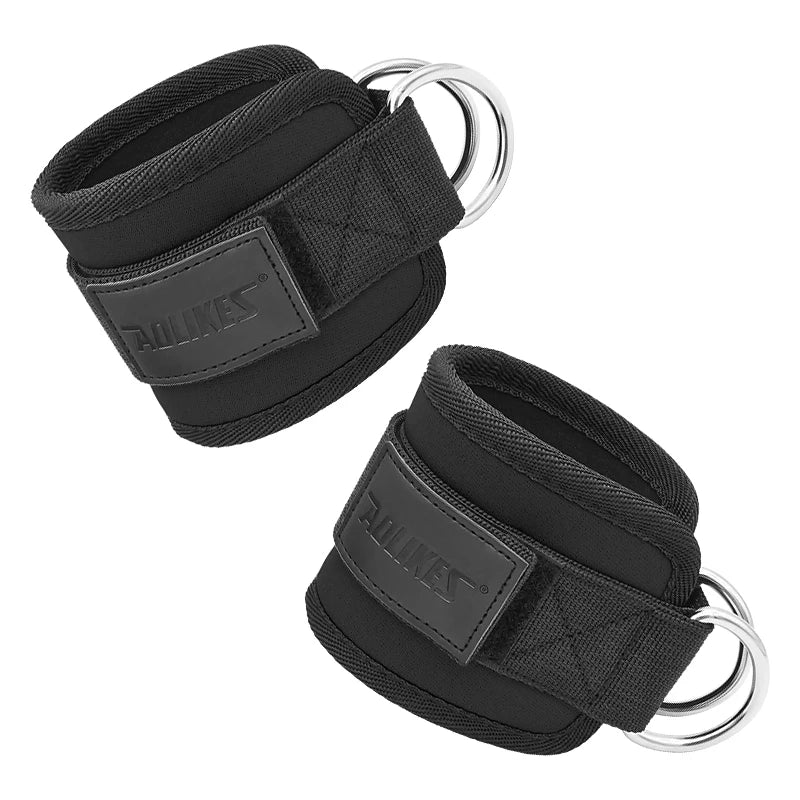 Adjustable Padded Wrist and Ankle Straps / Padded Ankle Straps with D-Rings