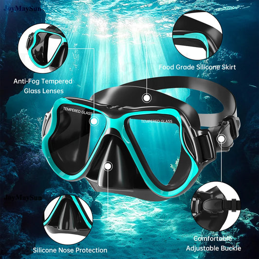 180° Panoramic Snorkel Mask & Dry Snorkel Set – Crystal Clear Views & Effortless Breathing!