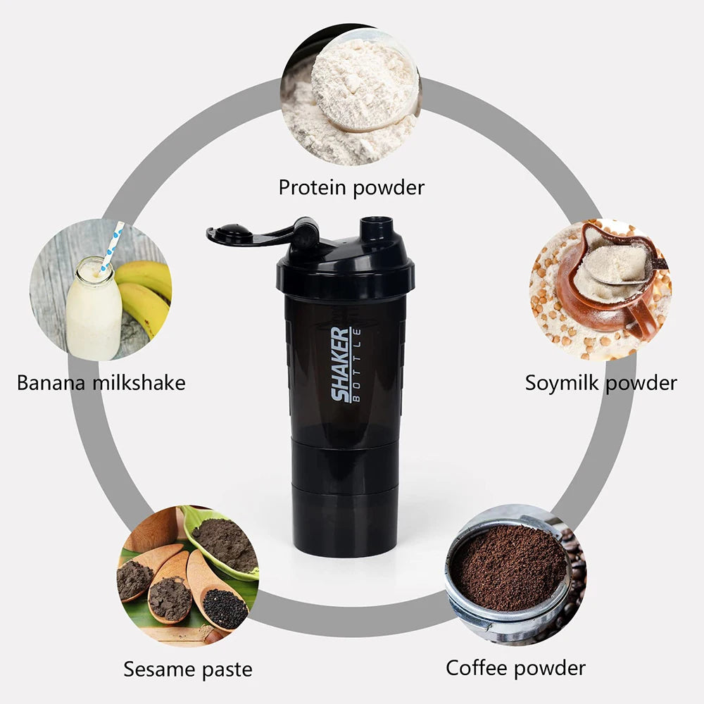 3-Layer Protein Shaker Bottle - Take it On The Road!