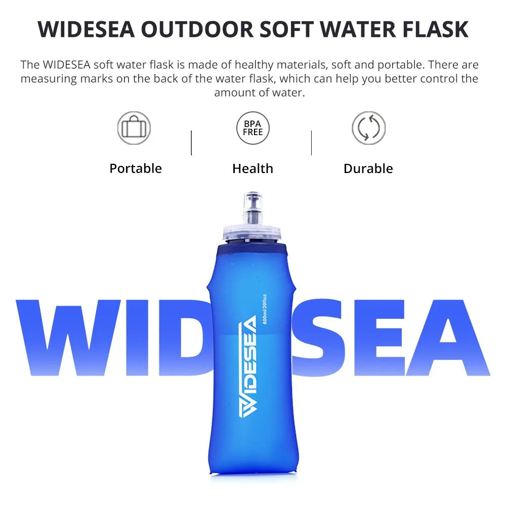 600ml Soft Water Bottle - BPA-Free, Foldable and Lightweight