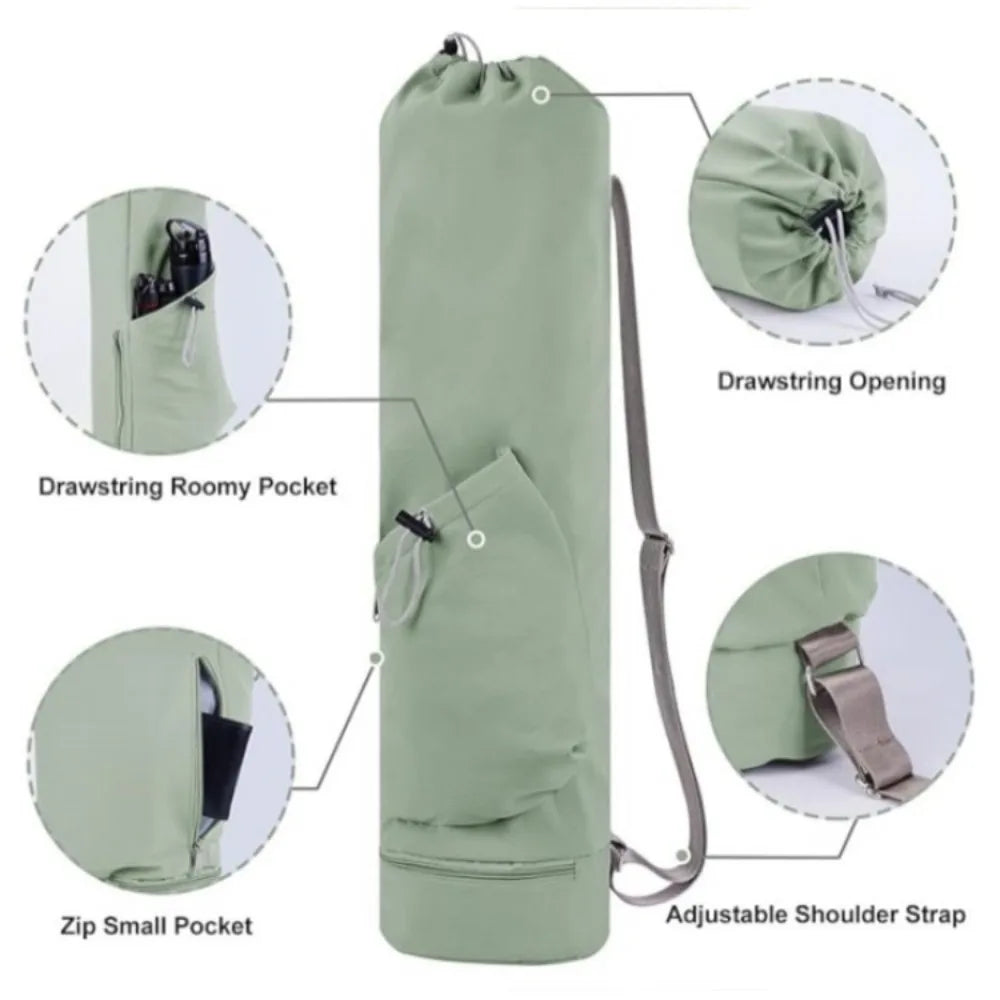 Multifunction Storage Yoga Mat Bag – Large Capacity & Full-Zip Design