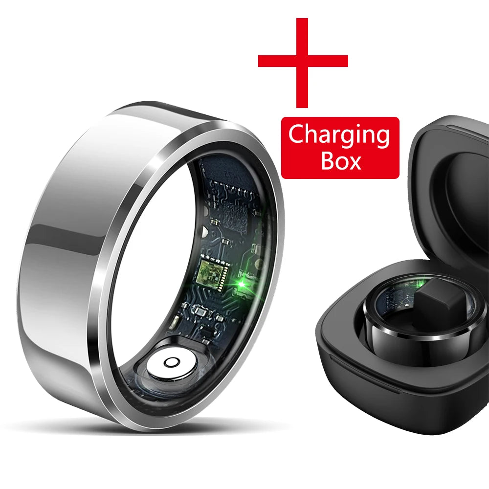 Smart Fitness, Sleek Style – Stainless Steel Smart Ring Fitness Tracker