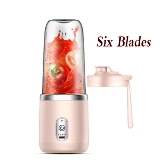 Portable Blender, USB 6 Blades - Mini Portable Blender For Good Health On-The-Go